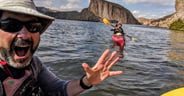 Paddling on Canyon Lake, AZ
