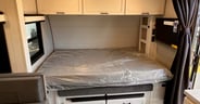 The Murphy bed in sleeping position