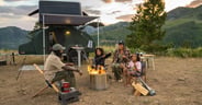 Escapod models can be fitted with roof-top tents to accommodate more people