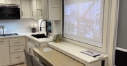 The window shade becomes a movie screen in the Brinkley Model I