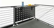 A metal table with MOLLE wall makes for plenty of options
