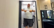 Elbow room is a bit tight in the shower of the Grand Design Imag