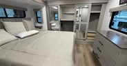 Bedroom space is substantial and has its own AC unit.