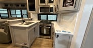 The appliances in this trailer are residential-sized and feel