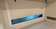 A fully boxed shade for the windshield provides good light prote