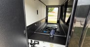 A large pass-through storage in the back of the Grand Design Lin