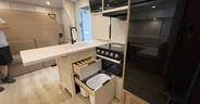 Good drawers including space for two trash cans