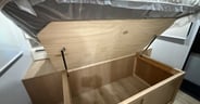 More storage below the bed of the Winnebago Thrive 24RKS