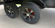 The red drums denote standard anti-lock brakes and sway control