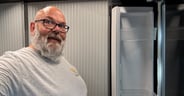 Yes you can get to the fridge from the shower of the Grand Desig