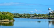 The Cedar Key Water Tower and Fishing Pier on the Island City of