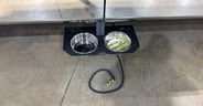 Pet bowls mount underneath Tiffin units with the pet feature
