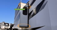 A Schwintek bedroom slide in the Jayco Seismic 399