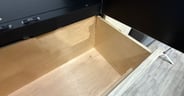 Larger drawers add to the storage flexibility in this RV