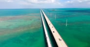 Bridge over Florida Keys, aerial view