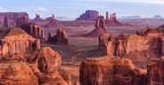 Sunrise in Hunts Mesa near Monument Valley, Arizona, USA